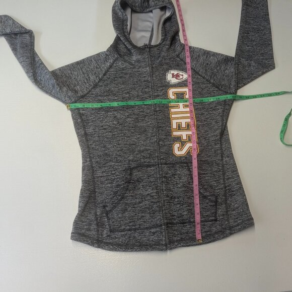 NFL Team Apparel Chiefs Gray Zippered/Hooded Jacket Size Small - Picture 5 of 13